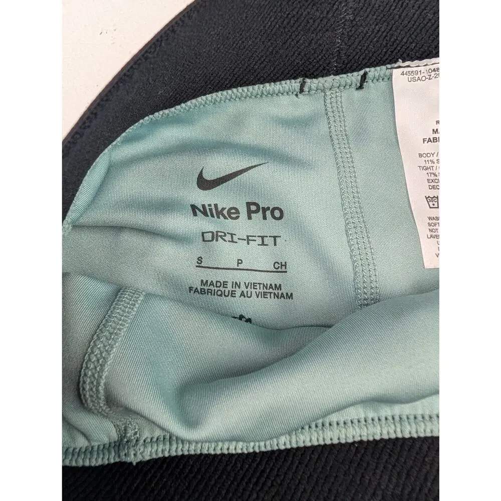 Nike Pro Girl's Small 2 in 1 Shorts - Cannon Green